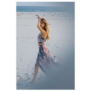 We Are Kindred Maxi Skirt/Skort and Top 2 Piece